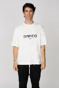 Oversize Fit, Large Logo T Shirt, Bianco / Black