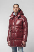 Down Parka in Rosso Scuro