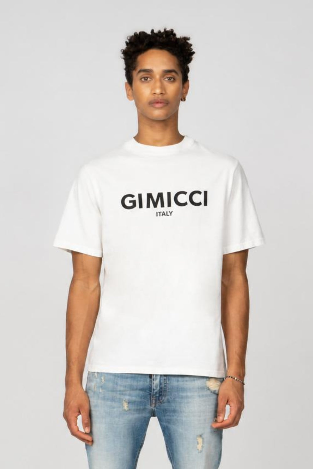Oversize Fit, Large Logo T Shirt, Bianco