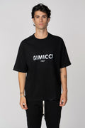 Oversize Fit, Large Logo T Shirt, Nero